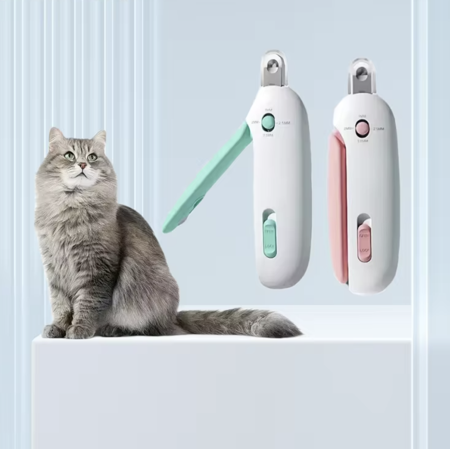 Pusher Nail Scissors for Dogs & Cats - Adjustable Round Hole Nail Scissors for Pets