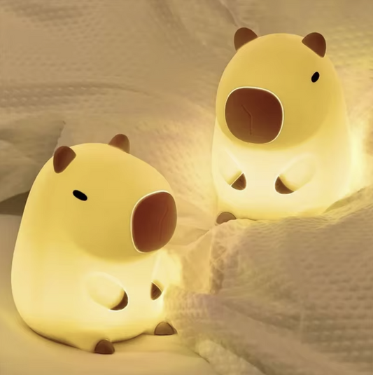 Rechargeable Capybara Night Light Touch Lamp Silicone Lamp for Kids & Bedroom