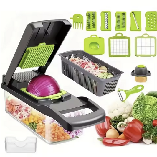8-in-1 Multi-Blade Manual Slicer for Vegetables and Fruit