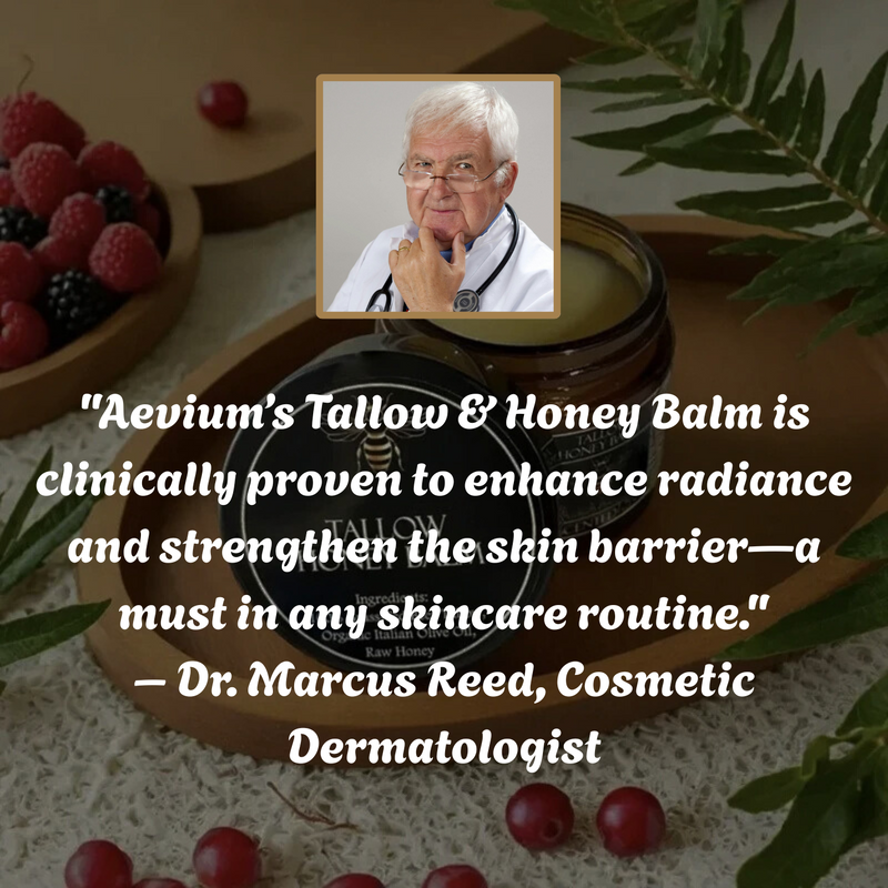 Organic Grass-Fed Tallow Honey Balm 100mL Aevium