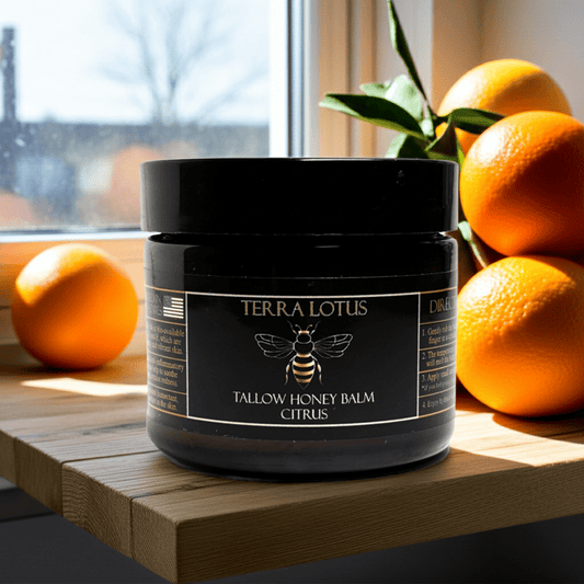 Terra Lotus Grass-Fed Beef Tallow Balm for Skin & Body, Nourishing Skincare Balm 2oz, Citrus
