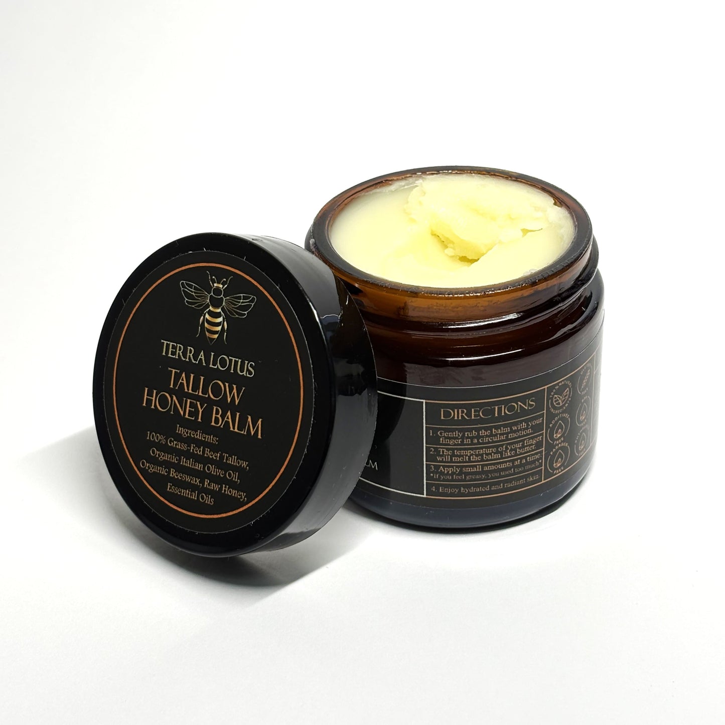 Terra Lotus Grass-Fed Beef Tallow Balm for Skin & Body, Nourishing Skincare Balm 2oz, Citrus