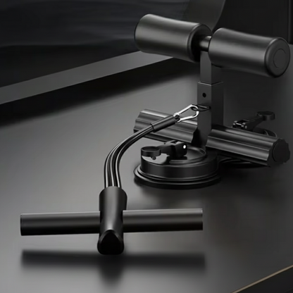 Home Gym Abdominal Trainer Adjustable Sit-Up Exerciser Bench with Removable Resistance Bands and Anti-Slip Suction Cups