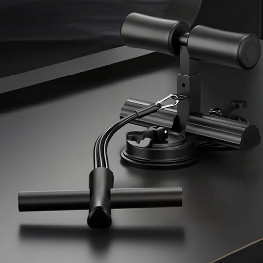 Home Gym Abdominal Trainer Adjustable Sit-Up Exerciser Bench with Removable Resistance Bands and Anti-Slip Suction Cups