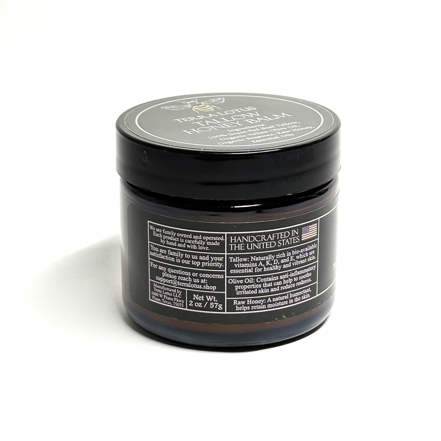 Terra Lotus Grass-Fed Beef Tallow Balm for Skin & Body, Nourishing Skincare Balm 2oz, Lavender