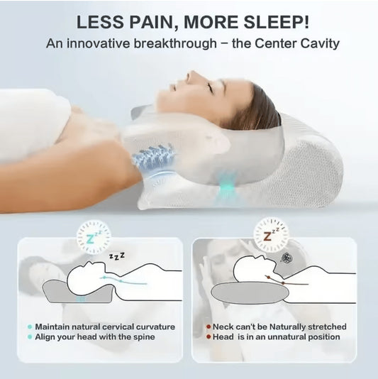 Cervical Butterfly Pillow Memory Foam for Side Sleepers & Neck Pain Relief