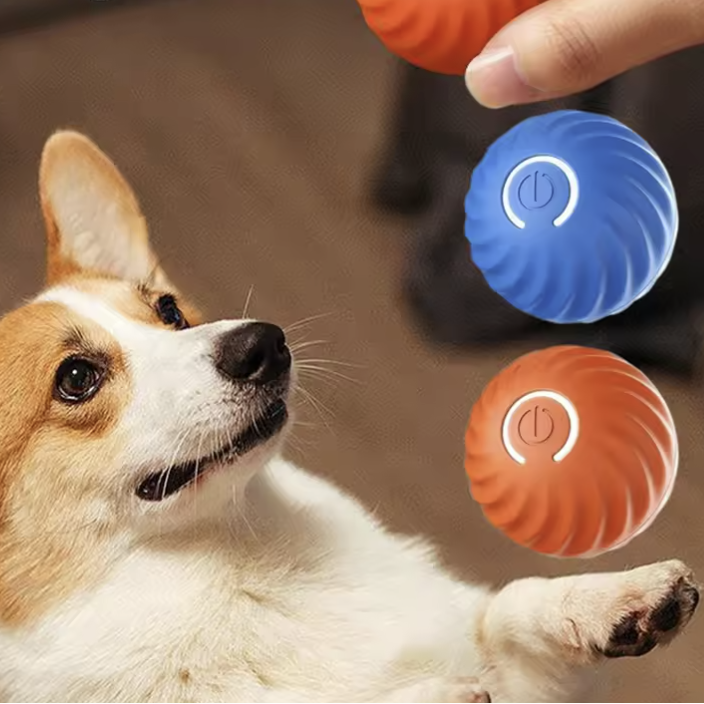 Automatic Moving Smart Toy Ball for Cats & Dogs Motorized USB Rechargeable Interactive Jumping & Moving Toy Ball