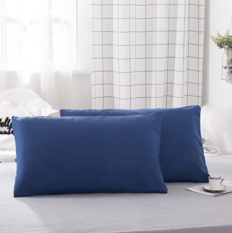 Solid Color Pillowcase Soft and Comfortable Pillow Cover for Bedroom