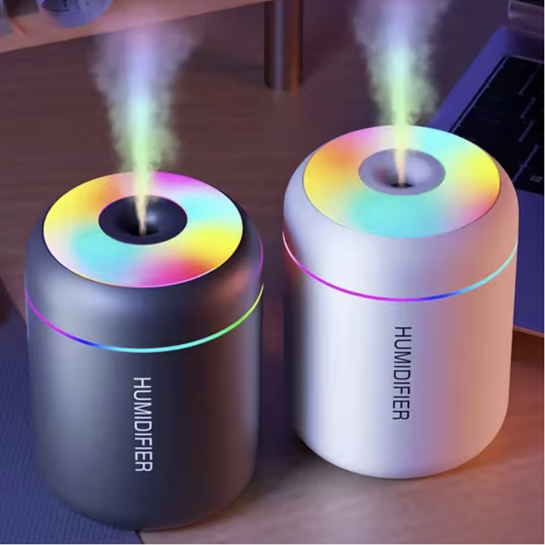 3-in-1 Mini Air Humidifier & Aroma Diffuser&  Mist Maker 180 mL with Colorful Lights Humidifier for Home Car Office