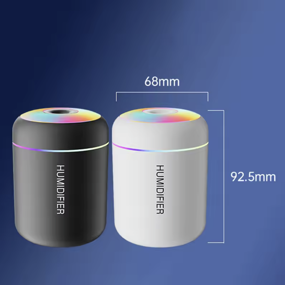 3-in-1 Mini Air Humidifier & Aroma Diffuser&  Mist Maker 180 mL with Colorful Lights Humidifier for Home Car Office