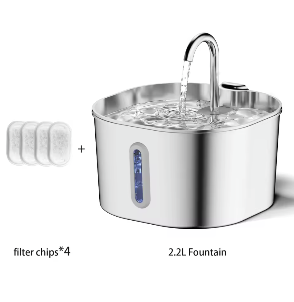 Automatic Cat Water Fountain Made with Stainless Steel Pet Water Feeder for Dogs & Cats
