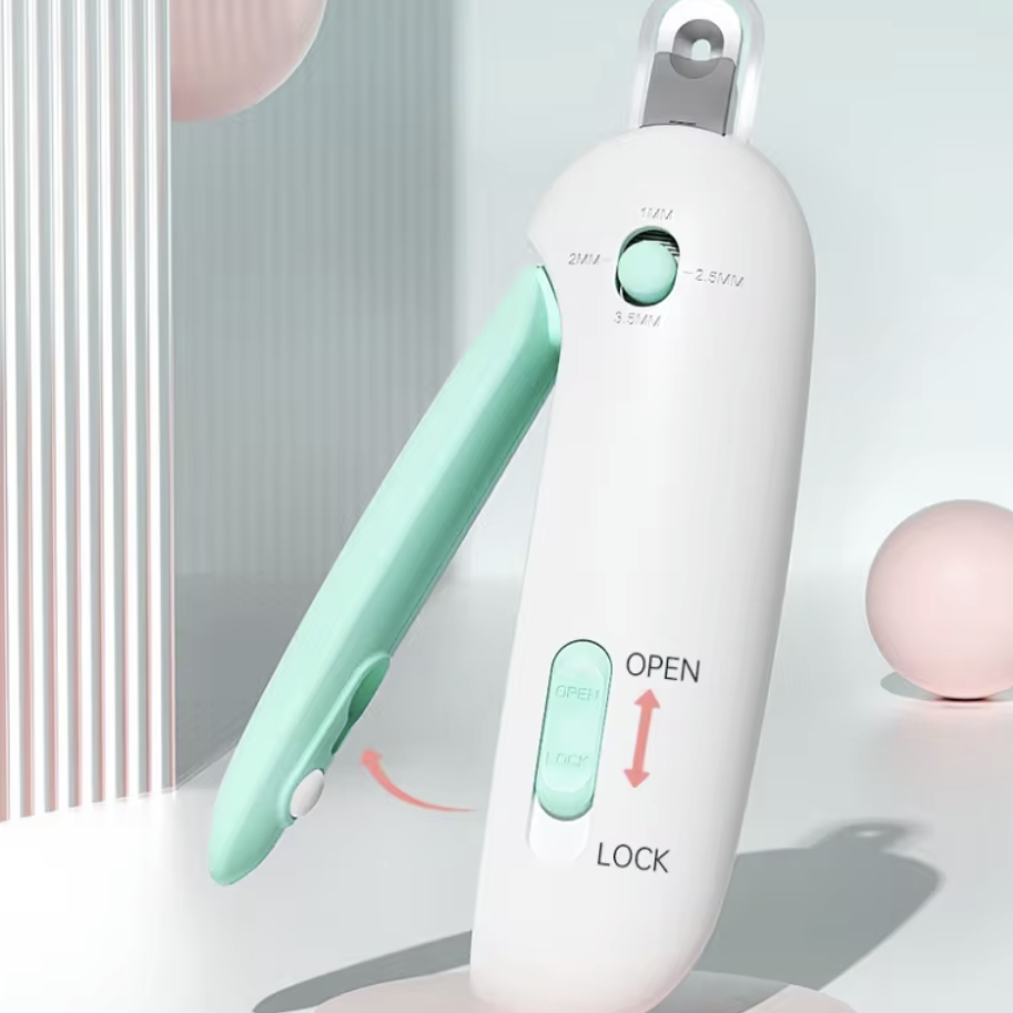 Pusher Nail Scissors for Dogs & Cats - Adjustable Round Hole Nail Scissors for Pets