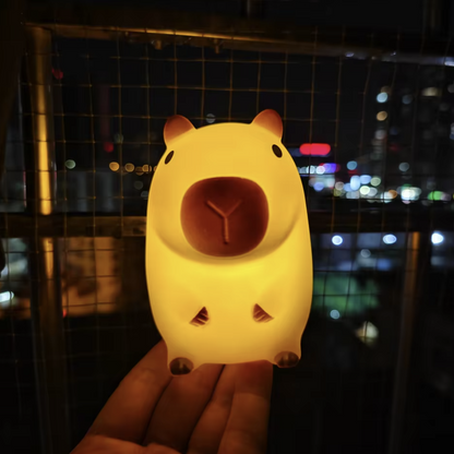 Rechargeable Capybara Night Light Touch Lamp Silicone Lamp for Kids & Bedroom