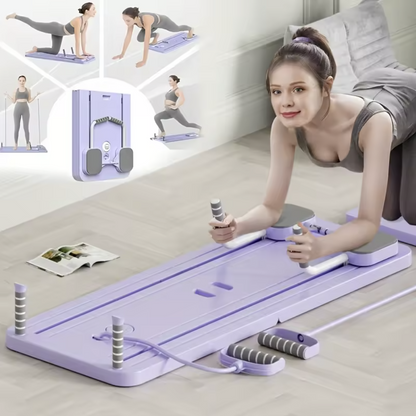 Abdominal Pilate Exercise Board for Leg & Arm - Multifunctional Pilates Reformer Set for Home Fitness