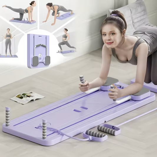 Abdominal Pilate Exercise Board for Leg & Arm - Multifunctional Pilates Reformer Set for Home Fitness