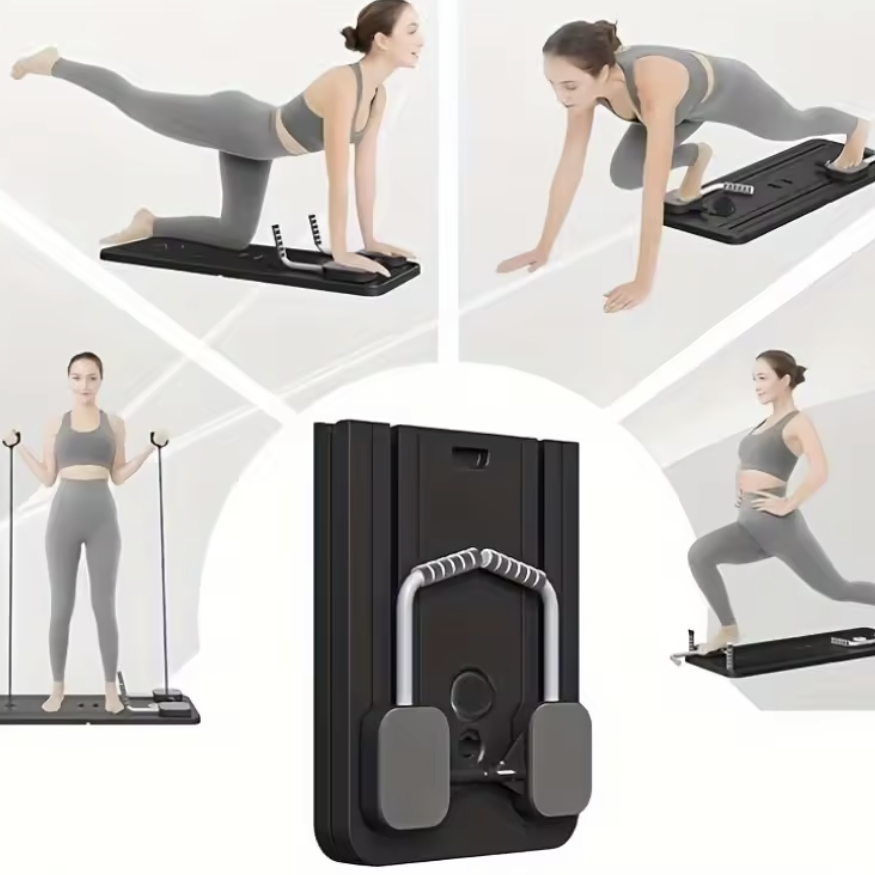 Abdominal Pilate Exercise Board for Leg & Arm - Multifunctional Pilates Reformer Set for Home Fitness