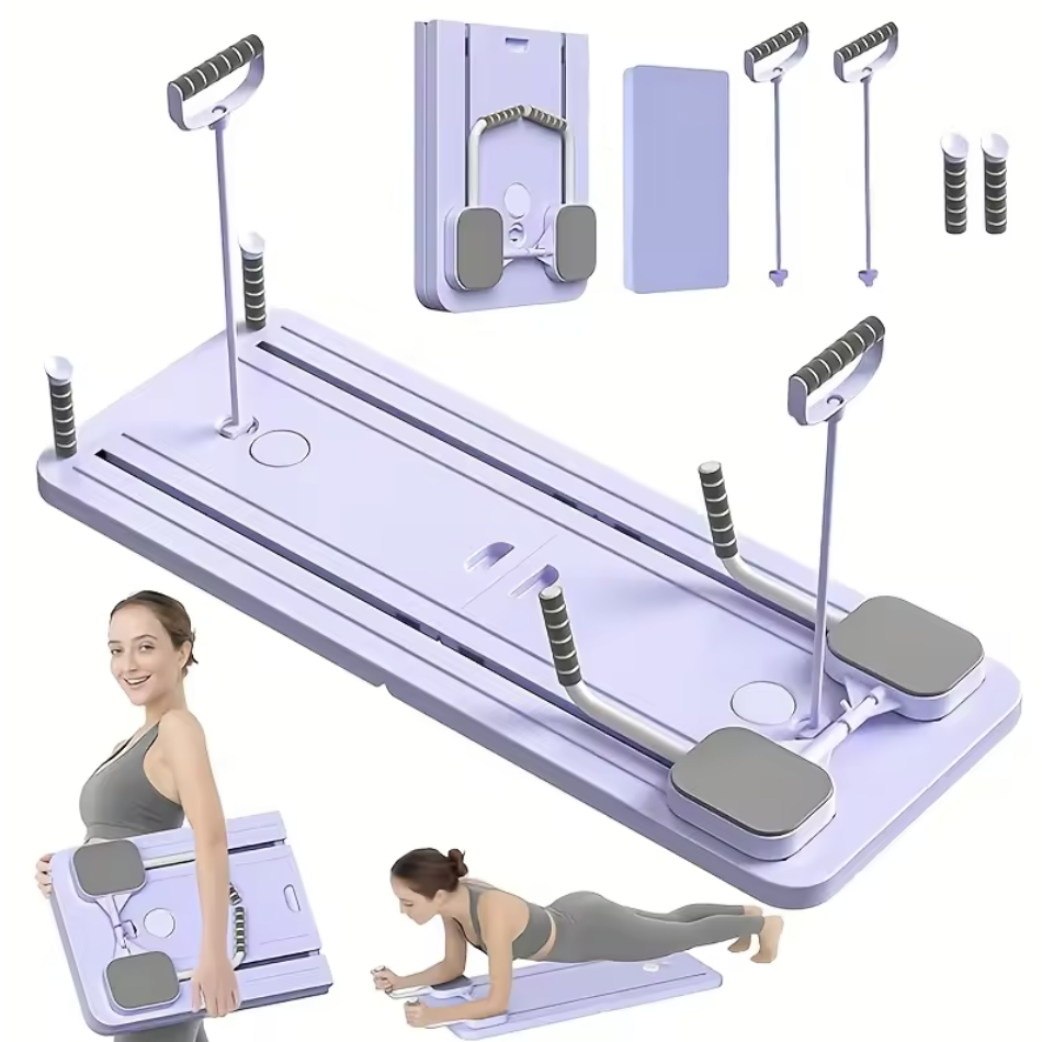 Abdominal Pilate Exercise Board for Leg & Arm - Multifunctional Pilates Reformer Set for Home Fitness