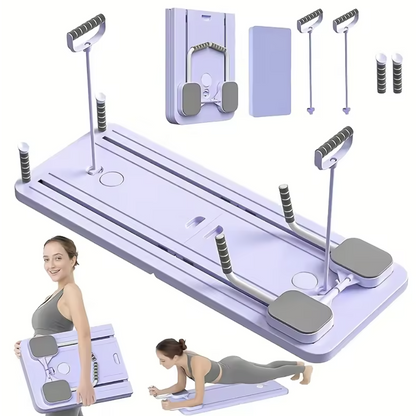Abdominal Pilate Exercise Board for Leg & Arm - Multifunctional Pilates Reformer Set for Home Fitness