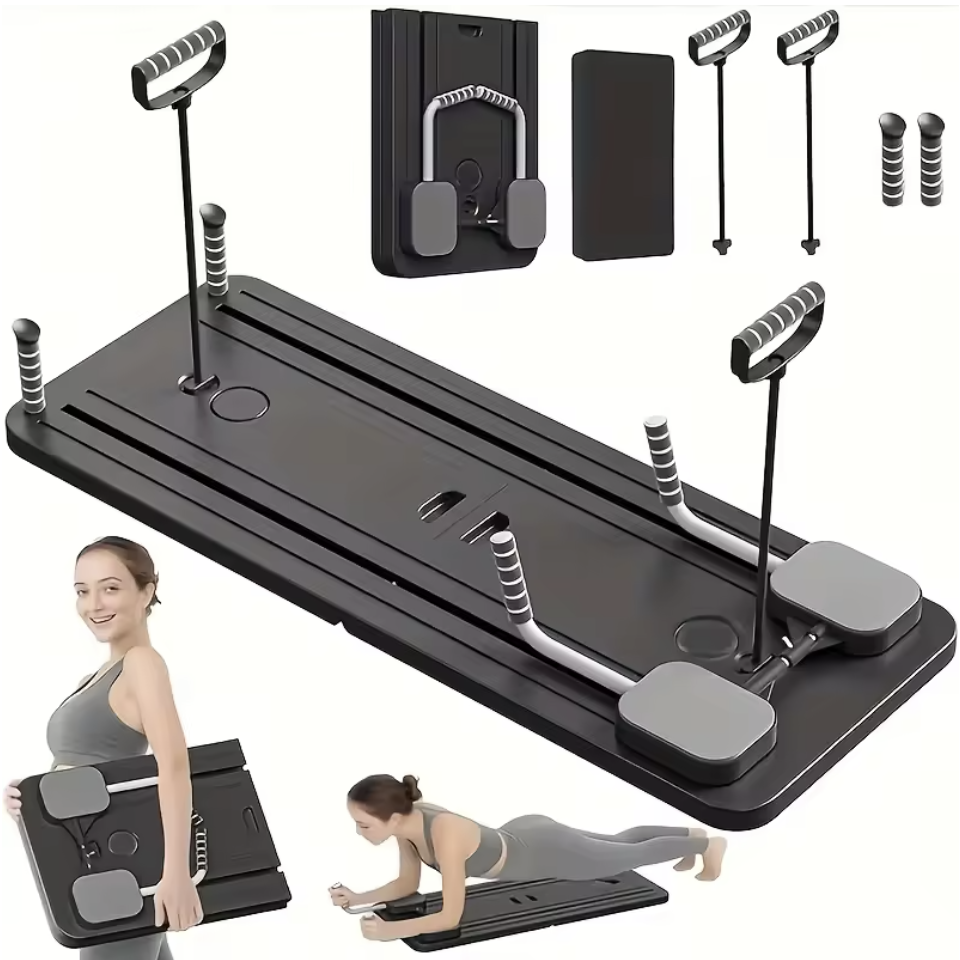 Abdominal Pilate Exercise Board for Leg & Arm - Multifunctional Pilates Reformer Set for Home Fitness