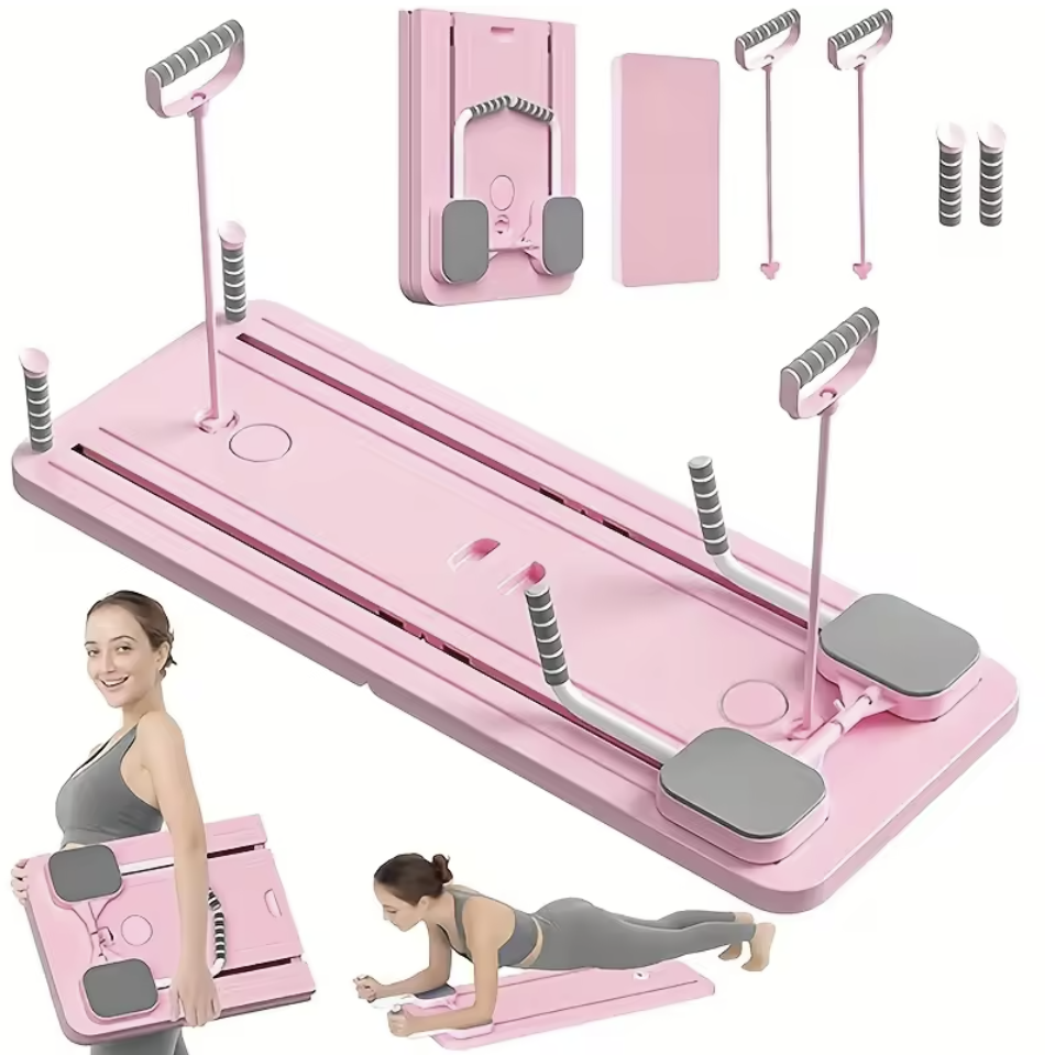 Abdominal Pilate Exercise Board for Leg & Arm - Multifunctional Pilates Reformer Set for Home Fitness