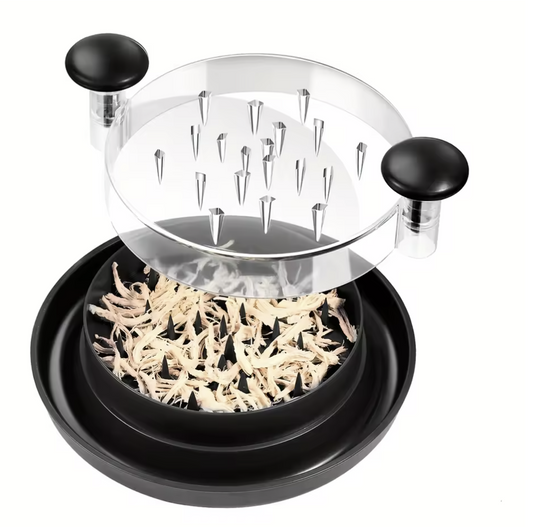 Easy-Pull Manual Chopper - Quickly Shred Chicken, Beef & Vegetables for Salads & Tacos