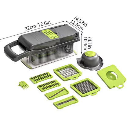 8-in-1 Multi-Blade Manual Slicer for Vegetables and Fruit