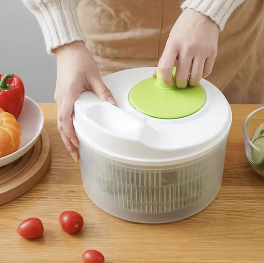 Manual Salad Spinner for Lettuce and Leafy Greens – Kitchen Drain Bowl