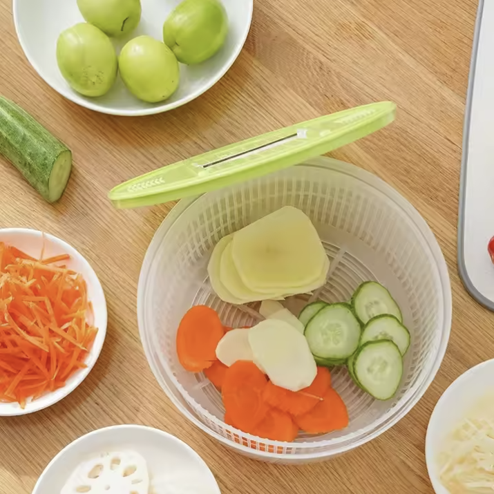 Manual Salad Spinner for Lettuce and Leafy Greens – Kitchen Drain Bowl