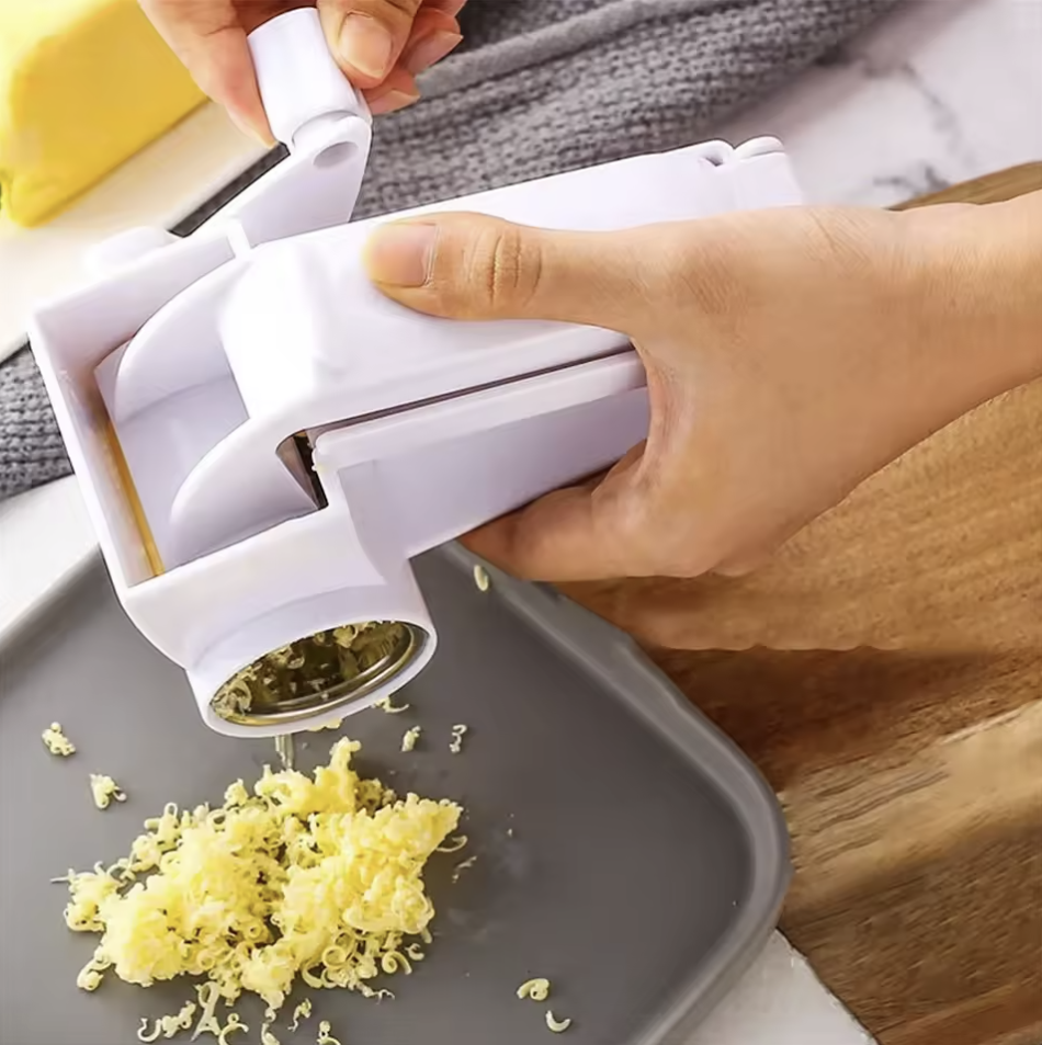 Hand-Crank Rotary Grater for Cheese – Manual Kitchen Shredder