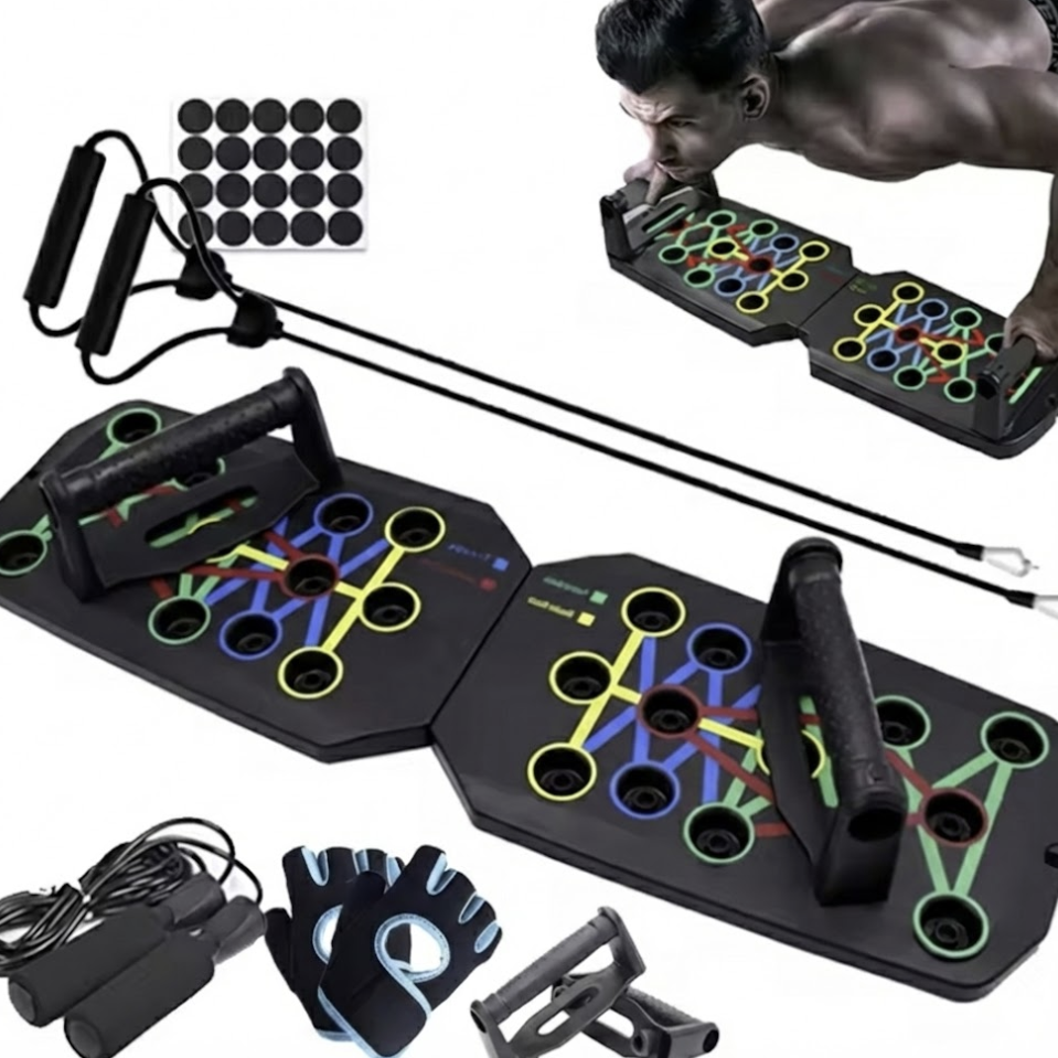 Portable Multifunctional Push-up Board with Bar - Foldable Fitness Equipment for Chest, Abdomen, Arms & Back Training