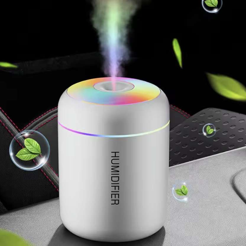3-in-1 Mini Air Humidifier & Aroma Diffuser&  Mist Maker 180 mL with Colorful Lights Humidifier for Home Car Office