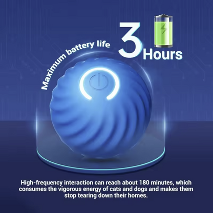 Automatic Moving Smart Toy Ball for Cats & Dogs Motorized USB Rechargeable Interactive Jumping & Moving Toy Ball