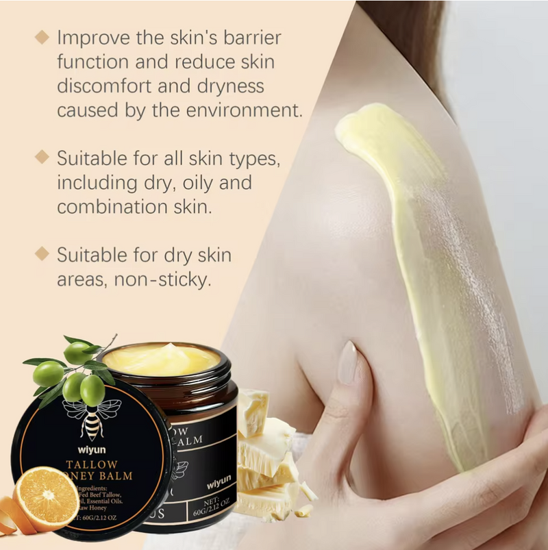Grass-Fed Beef Tallow Balm for Skin & Body, Deeply Hydrating Skincare Balm 100mL, Scented & Unscented | Aevium
