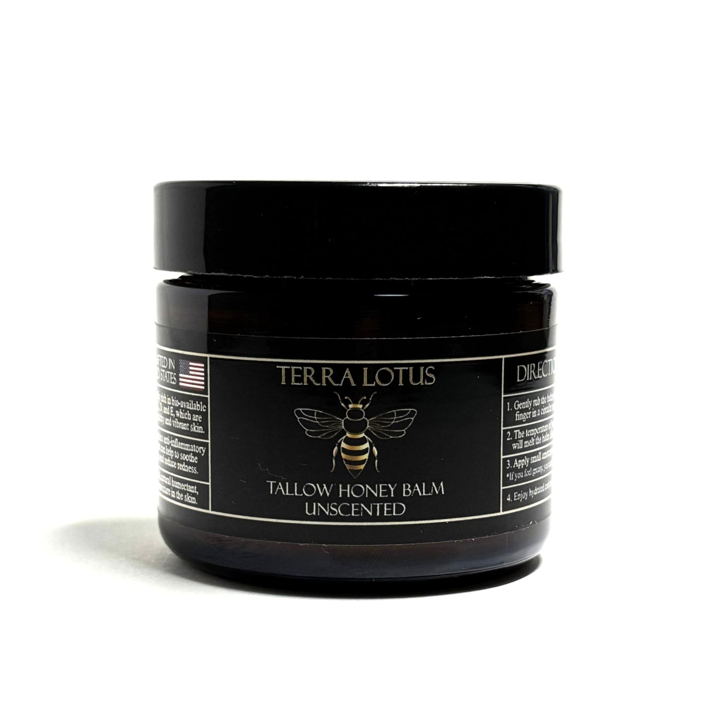 Terra Lotus Grass-Fed Beef Tallow Balm for Skin & Body, Nourishing Skincare Balm 2oz, Unscented