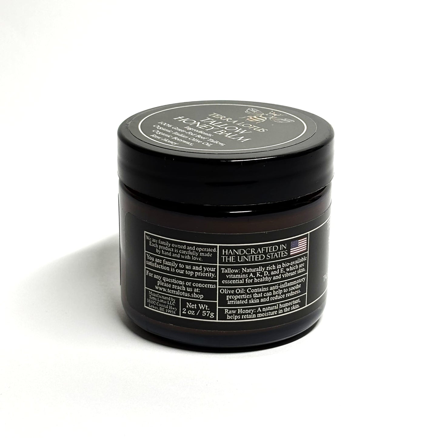 Terra Lotus Grass-Fed Beef Tallow Balm for Skin & Body, Nourishing Skincare Balm 2oz, Unscented