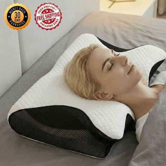 Cervical Butterfly Pillow Memory Foam for Side Sleepers & Neck Pain Relief