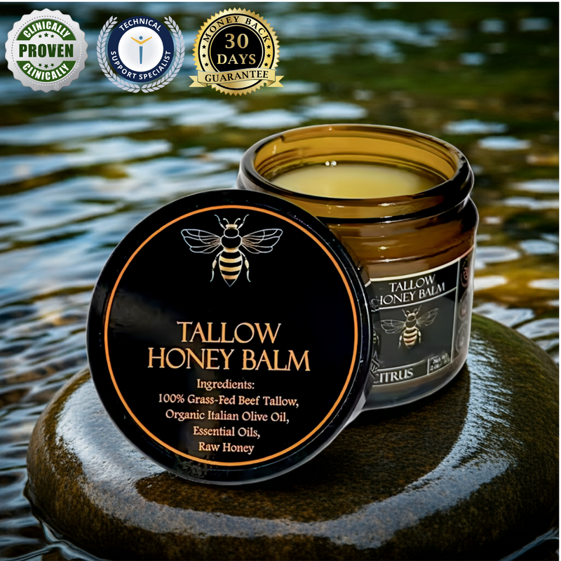 Organic Grass-Fed Tallow Honey Balm 100mL Aevium