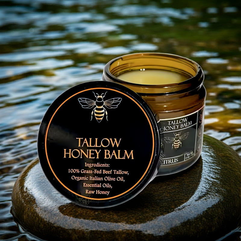 Grass-Fed Beef Tallow Balm for Skin & Body, Deeply Hydrating Skincare Balm 100mL, Scented & Unscented | Aevium