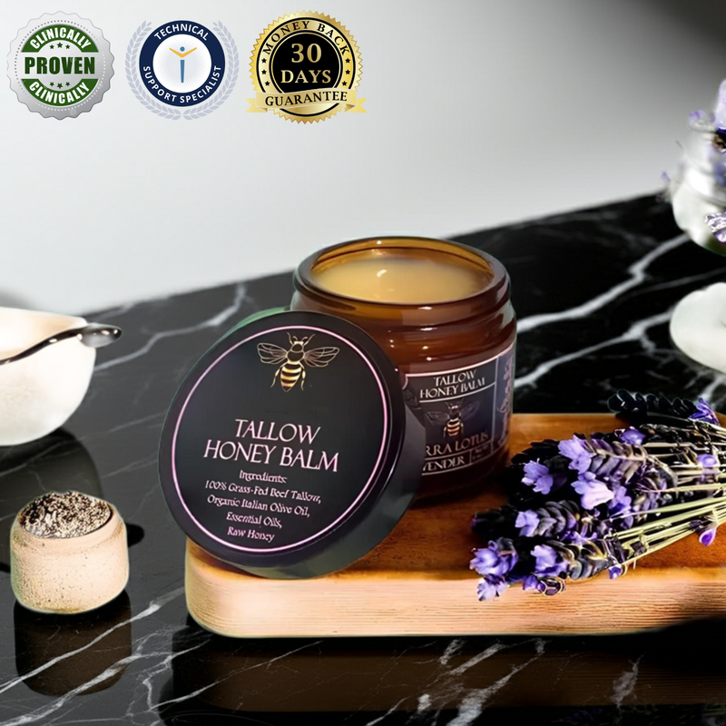Organic Grass-Fed Tallow Honey Balm 100mL Aevium