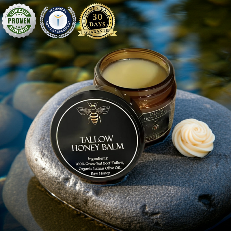 Organic Grass-Fed Tallow Honey Balm 100mL Aevium
